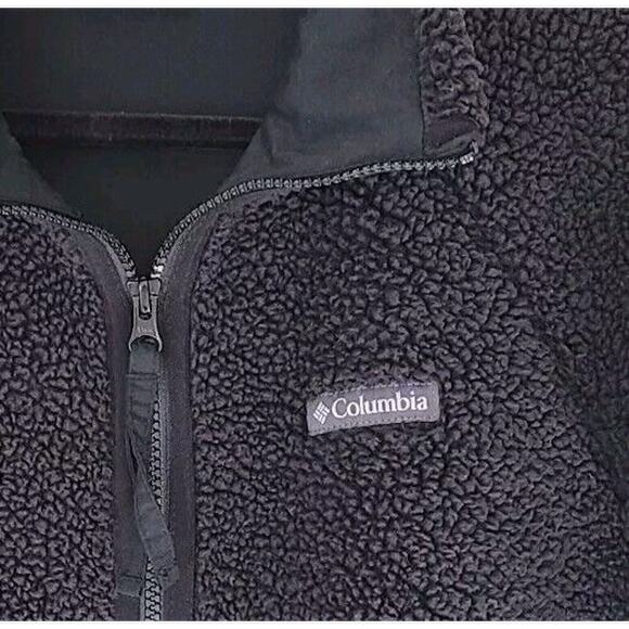 Columbia Fleece Womens Jacket XS‎ Black Activewear Pockets Full Zip Classic - Picture 4 of 11
